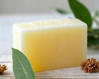 Handmade botanical soap with natural ingredients